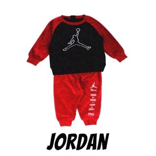 【NIKE 耐吉】童裝 JORDAN 喬丹 紅色 嬰童 套裝 JD942044IFR78(連身裝)