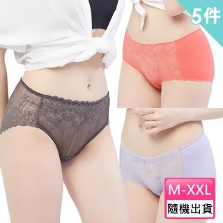 【Swear 思薇爾】5件組Panty小褲系列M-XXL蕾絲女內褲(隨機出貨)