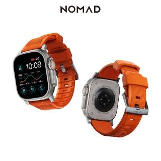 【NOMAD】Apple Watch 49/45/44/42mm 專用高性能橡膠質感錶帶-橘色(機能防潑水/耐高溫耐油性)