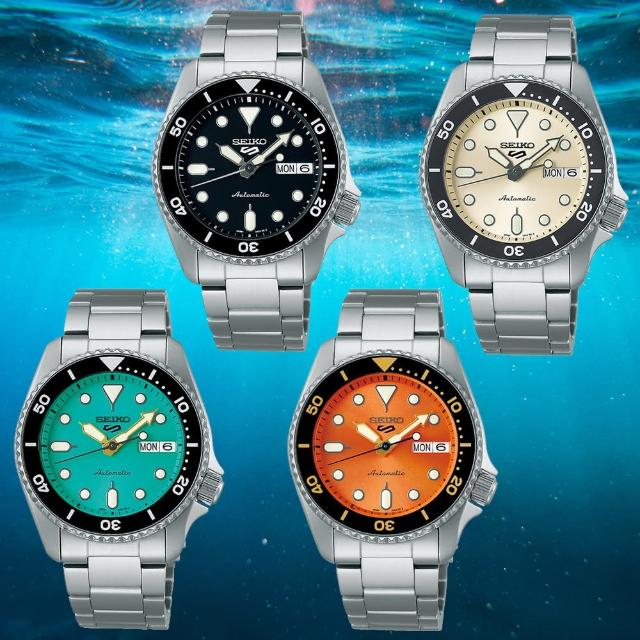 【SEIKO 精工】5 Sports系列 Lineup 復古色系 潛水機械腕錶 / 38mm  SK044 母親節 禮物(4款可選)