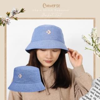 【CONVERSE】帽子 Chain Stitch Seasonal Bucket Hat 男女款 藍 漁夫帽 遮陽(10024956A01)