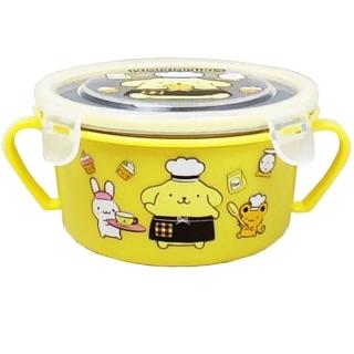 【布丁狗】不銹鋼雙耳碗450mlx1入/兒童碗 /隔熱碗/便當盒/保鮮盒(黃色)