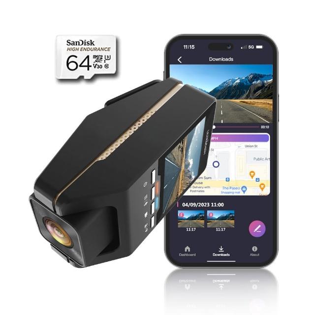 【UltraDash】S3 4K GPS 無線連接手機App 行車記錄器_前錄主機_送64GB記憶卡(cansonic)