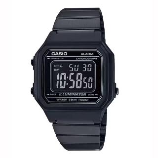 【CASIO 卡西歐】經典復古百搭中性不銹鋼電子錶 B650WB-1B