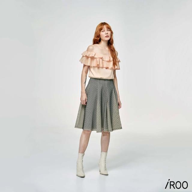 【iROO】飄逸壓摺經典流行長裙