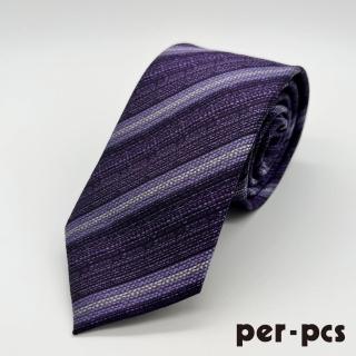 【per-pcs 派彼仕】商務型男首選斜紋領帶＿紫(822002)