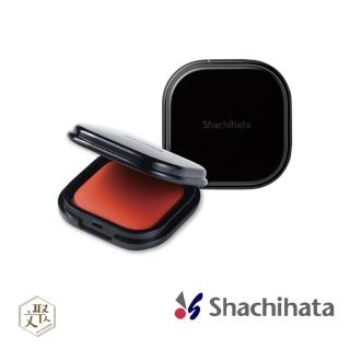 【Shachihata】日本 SHACHIHATA 速乾 朱肉攜帶型印泥40號-紅肉 黑盒 2入組(原廠正貨)