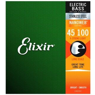 【ELIXIR】美國 ELIXIR 四弦貝斯弦 45-100 不鏽鋼 BASS(電貝士弦 4 String Bass Strings)