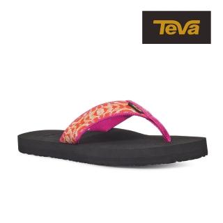 【TEVA】原廠貨 女 Mush II 經典織帶夾腳拖鞋/雨鞋/水鞋(多彩玫瑰紫-TV4198TRVM)