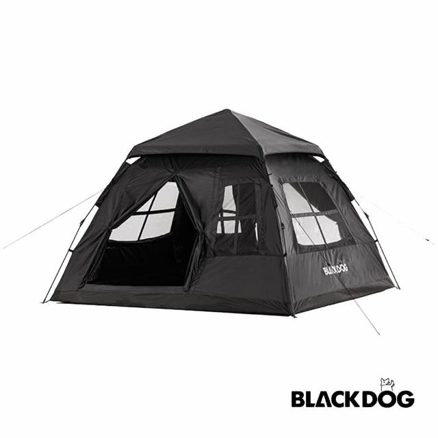 【Blackdog】雙門四窗自動黑膠帳篷2-3人 ZP005(台灣總代理公司貨)