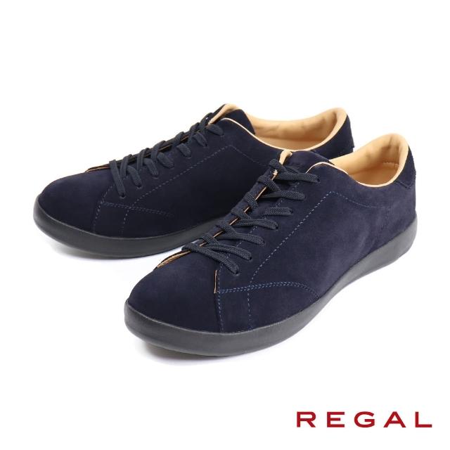 【REGAL】簡約復古平底綁帶休閒鞋 海軍藍(57BL-NVYS)