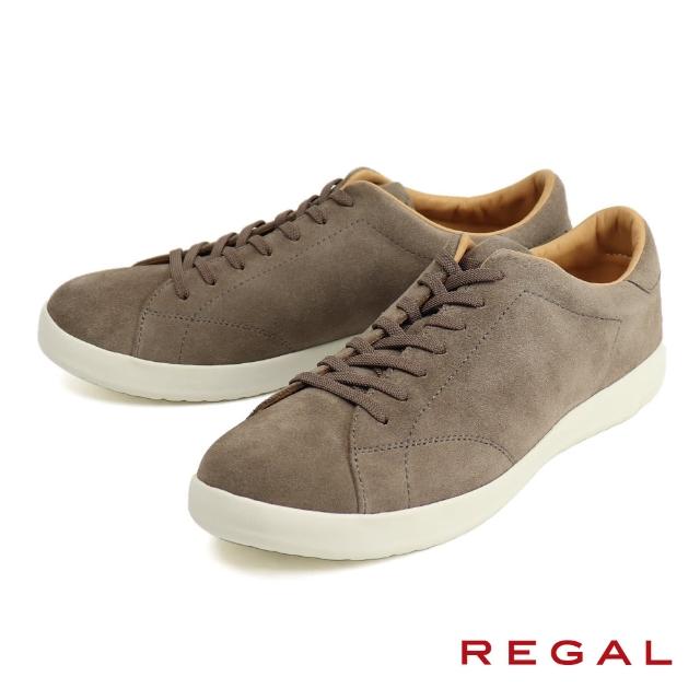【REGAL】簡約復古平底綁帶休閒鞋 灰褐色(57BL-GRYS)