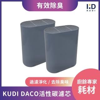 【KUDI庫迪】KUDI DACO廚餘機活性碳濾芯2入 KD-KF3 KD-KF4專用(特製活性碳過濾盒有效除臭)