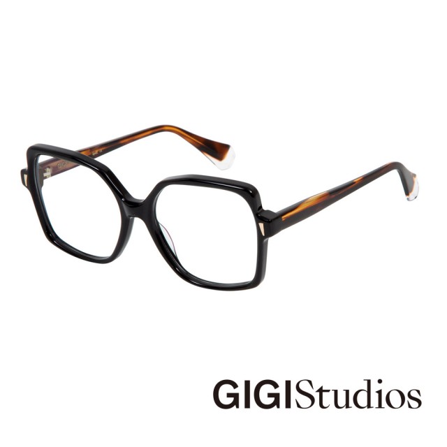 【GIGI Studios】經典大方框光學眼鏡(黑 - KENYA-6660/1)