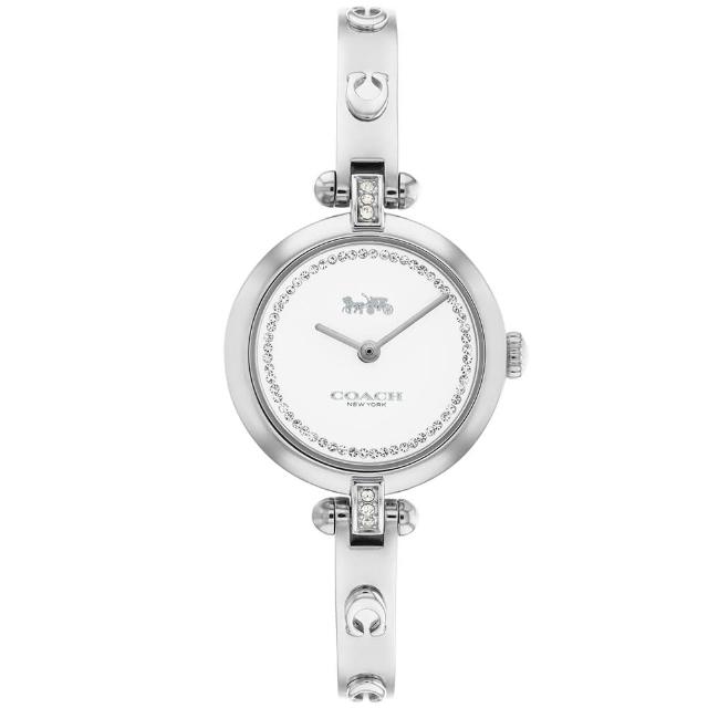 【COACH】官方授權經銷商 優雅晶鑽手環式手錶-26mm/銀 母親節 禮物(14504081)