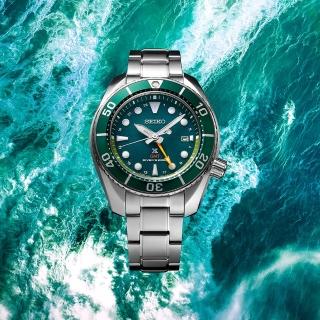 【SEIKO 精工】PROSPEX SUMO 太陽能 GMT 200米防水潛水錶 指針錶 手錶 禮物 畢業(5K65-0AA0G/SFK003J1)