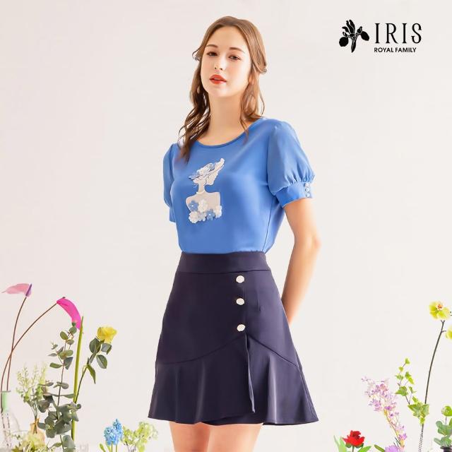 【IRIS 艾莉詩】俏麗荷葉拼接褲裙-3色(32321)