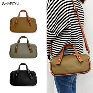 【SHARON 雪恩】復古氣韻手提包/側背包-3色(牛皮 真皮 斜背包 手提包)