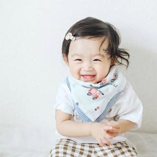 【KONTEX】日本純棉紗布圍兜口水巾-五色可選(100% 日本製)