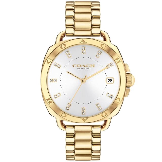【COACH】官方授權經銷商 知性風采氣質手錶-33mm/金x銀 母親節 禮物(14504157)