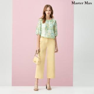 【Master Max】純棉素面腰頭開釦直桶寬鬆休閒褲(8313071)