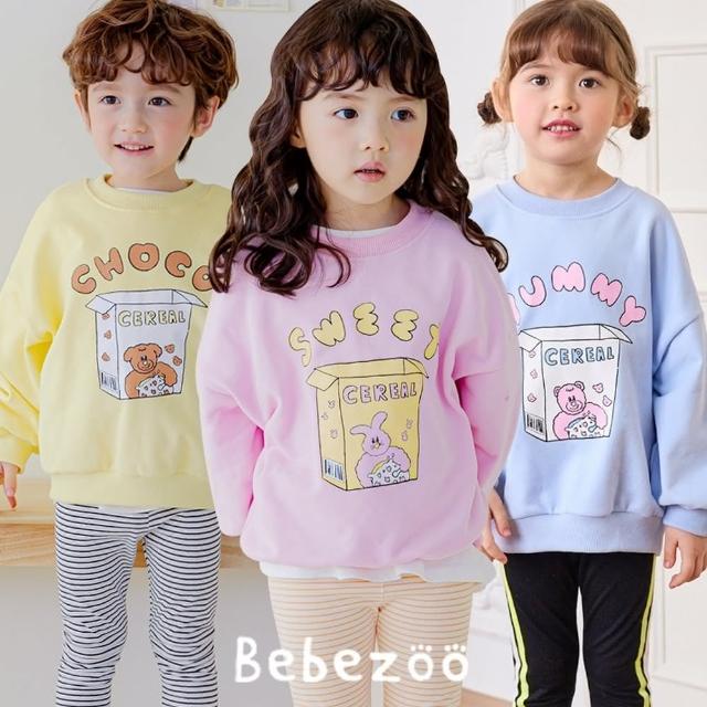 【BebeZoo】可愛麥片盒大學T/長袖上衣(TM2301-270-TS205)