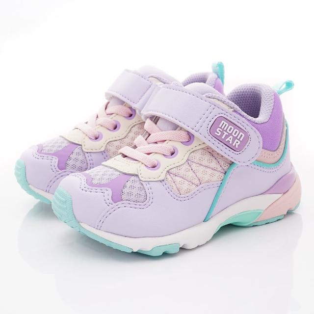 【MOONSTAR 月星】櫻桃家-HI系列運動機能童鞋(MSC23359紫-15-21cm)