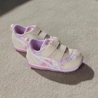 【asics 亞瑟士】IDAHO BABY FP 小童鞋 兒童 布鞋 女 童鞋 走路鞋(1144A289-700 小碎花 亞瑟士 米白紫粉)