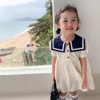 【Baby 童衣】短袖洋裝 夏季海軍風公主裙 11659(共１色)