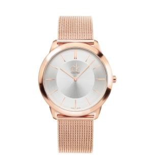 【Calvin Klein 凱文克萊】minimal系列 經典簡約玫瑰金色系 米蘭錶帶 手錶 女錶 CK錶 40mm(K3M21626)