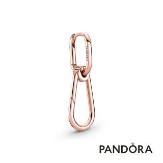 【Pandora 官方直營】Pandora ME 鎖鏈耳環圈-鍍14k玫瑰金
