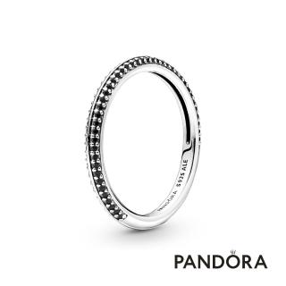 【Pandora 官方直營】Pandora ME 密鑲黑色水晶戒指