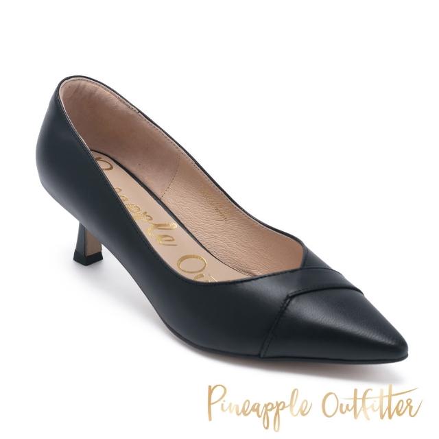 【Pineapple Outfitter】GALYA 羊皮尖頭中跟鞋(黑色)