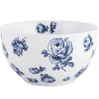 【CreativeTops】Katie復古藍餐碗 白15.3cm(飯碗 湯碗)