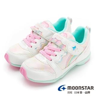 【MOONSTAR 月星】童鞋夢幻運動系列競速鞋(白)