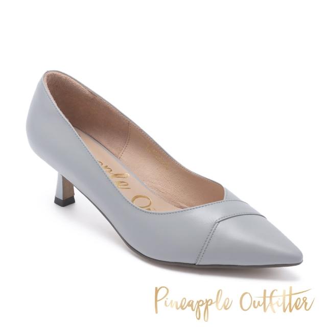 【Pineapple Outfitter】GALYA 羊皮尖頭中跟鞋(灰色)