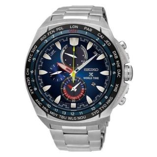 【SEIKO 精工】Prospex 海世界太陽能世界時區GMT計時腕錶 SK038 -藍44mm(V195-0AB0B/SSC549P1)