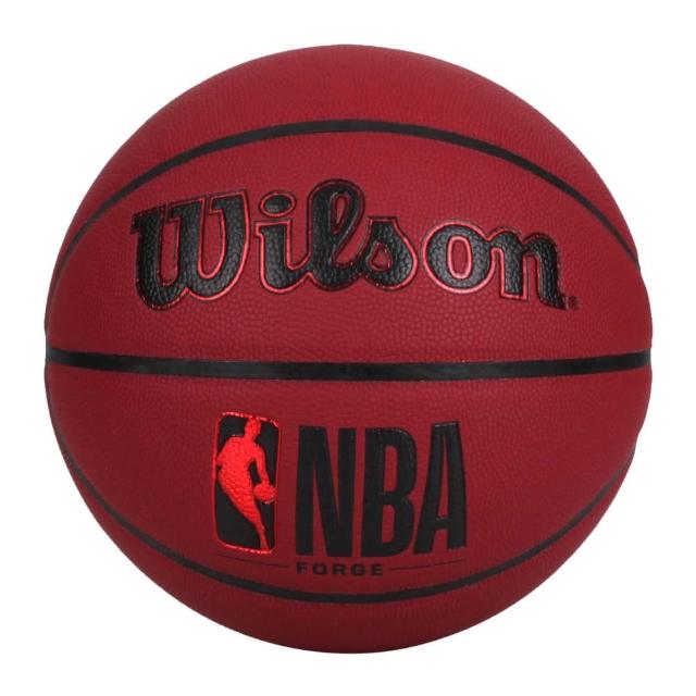 【WILSON】NBA FORGE系列 合成皮籃球#7-室內外 7號球 威爾森 酒紅黑(WTB8201XB07)