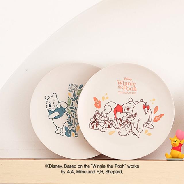 【Disney 迪士尼】小熊維尼24公分盤子組(2入 餐具 餐盤)