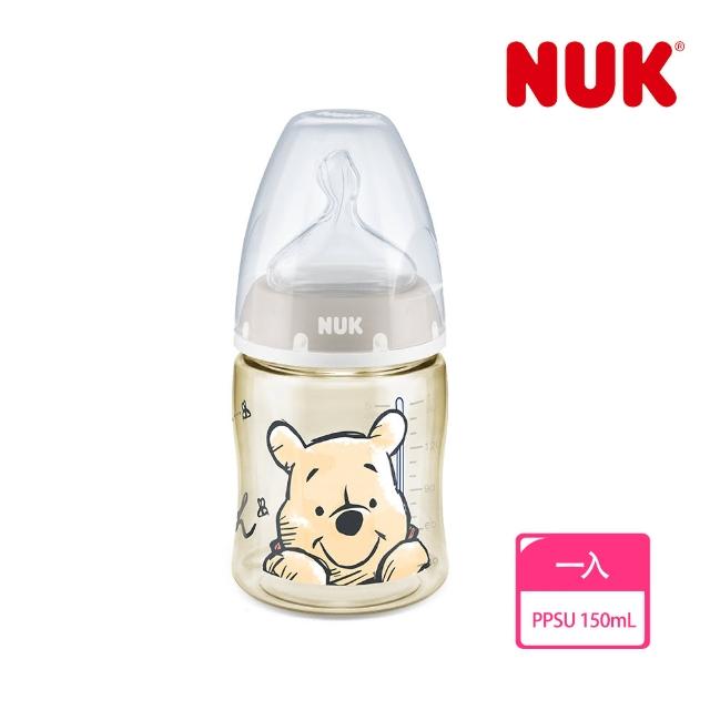 【NUK 官方直營】迪士尼寬口徑PPSU感溫奶瓶150mL(顏色隨機出貨)