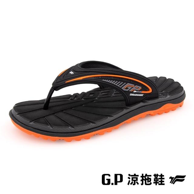 【G.P】男款經典中性舒適夾腳拖鞋G3785-橘色(SIZE:36-44 共三色)