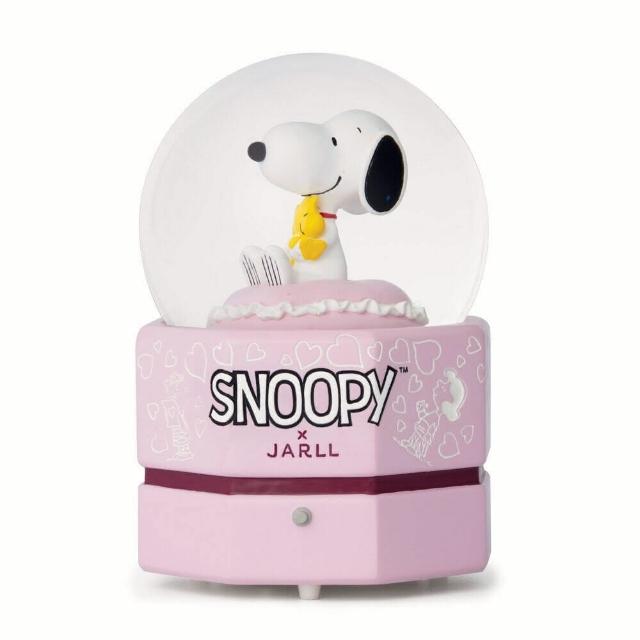 【JARLL 讚爾藝術】Snoopy史努比情人LOVE水晶球音樂盒(生日禮物  情人禮物)