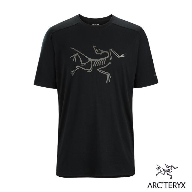 【Arcteryx 始祖鳥】男 Ionia Logo 羊毛短袖圓領衫(黑)