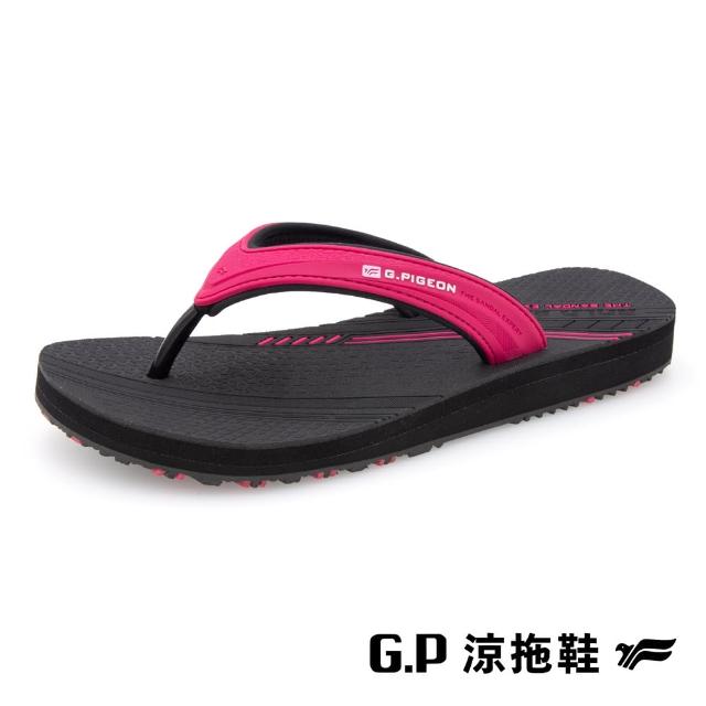 【G.P】女款極簡風海灘夾腳拖鞋G3718W-黑桃色(SIZE:36-40 共二色)