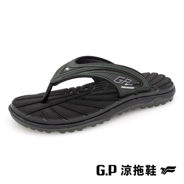 【G.P】男款經典中性舒適夾腳拖鞋G3785-軍綠色(SIZE:36-44 共三色)