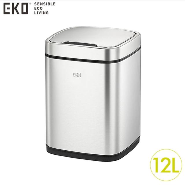【EKO】臻美 感應環境桶垃圾桶 12L 砂鋼 EK9257MT-12L(HG1662-2)