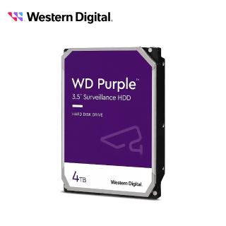 【WD 威騰】紫標 4TB 3.5吋 5040轉 256MB 監控型內接硬碟(WD43PURZ)
