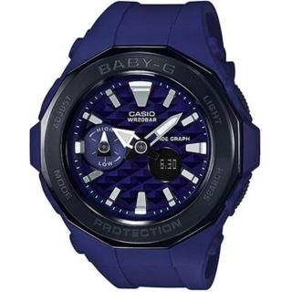 【CASIO 卡西歐】BABY-G 海灘時尚格紋雙顯腕錶(BGA-225G-2A)