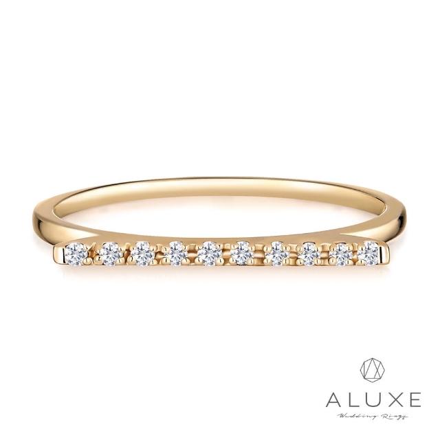 【ALUXE 亞立詩】10K 一字鑽石戒指 RW0208