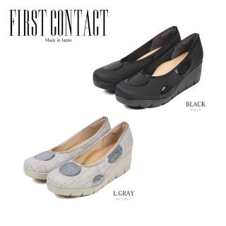 【First Contact】方釦亮片氣墊女鞋(日本製女鞋)